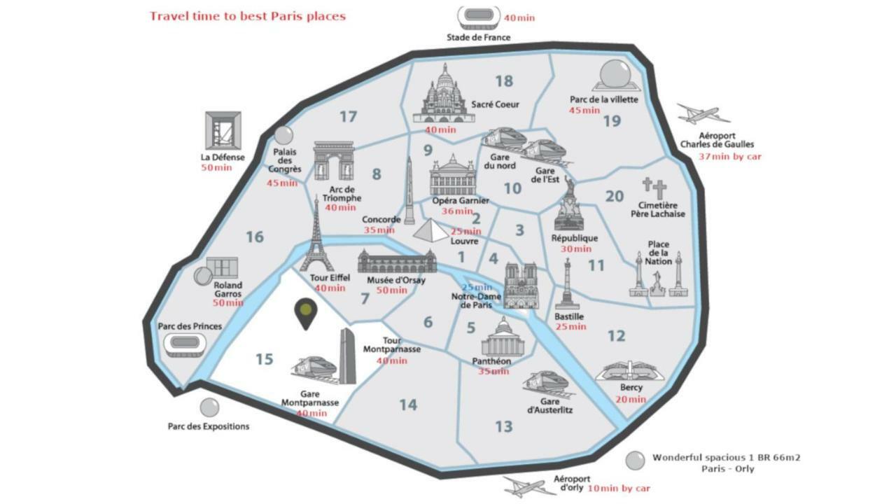 Grand F4 De 70M2 Pour 6 Personnes - Paris 12Eme Gare De Lyon, Orly Airport Daire Thiais Dış mekan fotoğraf